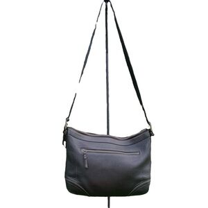 Coach Black  Pebbled Leather Shoulder Bag